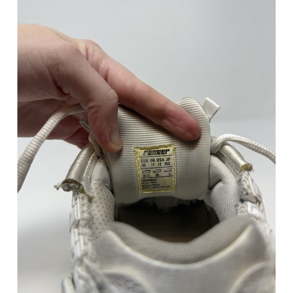 Balenciaga Runner Gradient Sneaker White/Black Size 12 US 45 EU - Picture 7 of 8